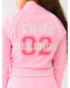 TRUE RELIGION True Sporty Shrunken Track Jacket - Pink