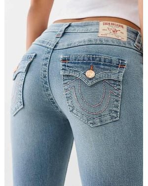 True Religion Becca Mid Rise Big T Bootcut Jean - Blue
