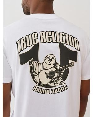 TRUE RELIGION Curve Buddha Logo T-shirt - Gray