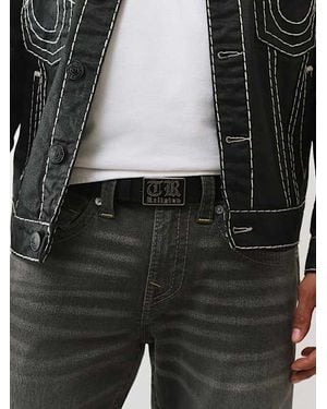 TRUE RELIGION Crystal Old English Belt - Black