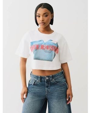 True Religion Jean Graphic Boxy T-shirt - White