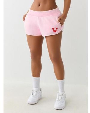 TRUE RELIGION Big T Sweat Short - Pink