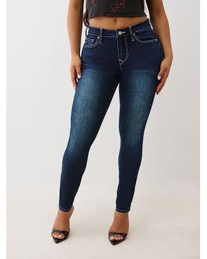 True Religion Jennie Mid Rise Curvy Skinny - Blue