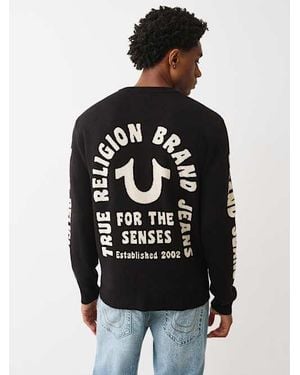 True Religion Relaxed Logo Sweater - Black