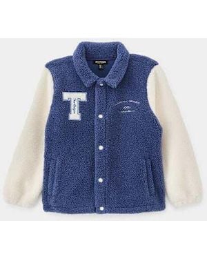 TRUE RELIGION Boys Buddha Sherpa Jacket - Blue