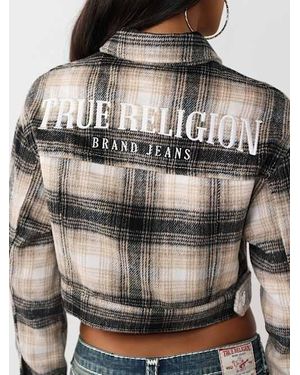 TRUE RELIGION Flannel Shacket - Gray