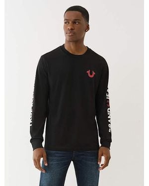 True Religion Long Sleeve Buddha T-shirt - Black