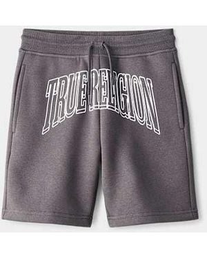 TRUE RELIGION Boys Groovy Arched Logo Short - Gray