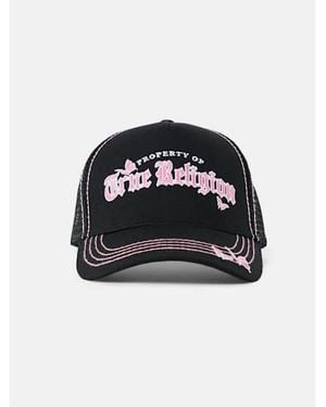 TRUE RELIGION Butterfly Trucker Hat - Black