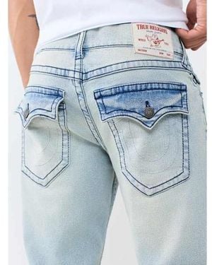 TRUE RELIGION Billy Big T Flap Bootcut Jean 34" - Blue