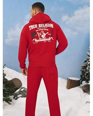 TRUE RELIGION World Tour Zip Hoodie - Red