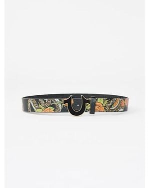TRUE RELIGION Horseshoe Snake Belt - White