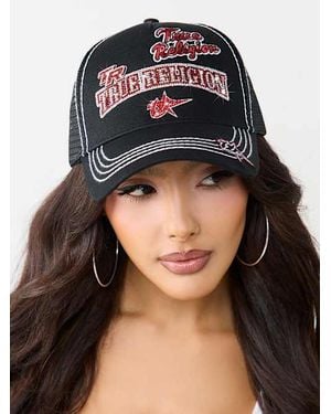 TRUE RELIGION Horseshoe Star Trucker Hat - Black