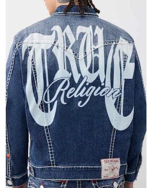 TRUE RELIGION Jimmy Super T Oversized Jacket - Blue