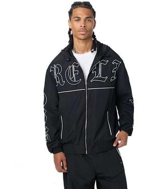 TRUE RELIGION Exploded Logo Nylon Jacket - Black