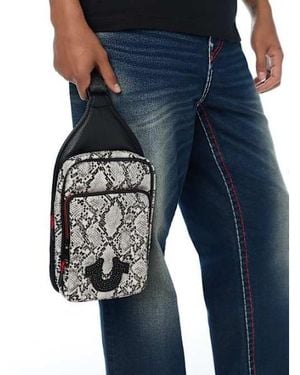 TRUE RELIGION Python Sling Bag - Blue