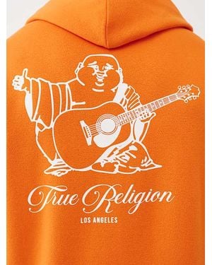 TRUE RELIGION Filled Horseshoe Pullover Hoodie - Orange