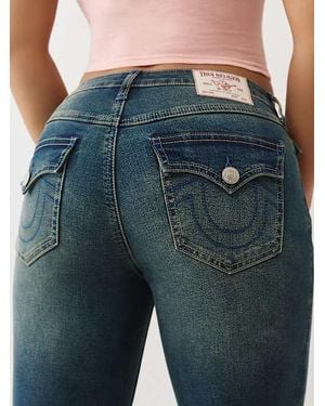 TRUE RELIGION Jennie Mid Rise Curvy Skinny Jean - Blue