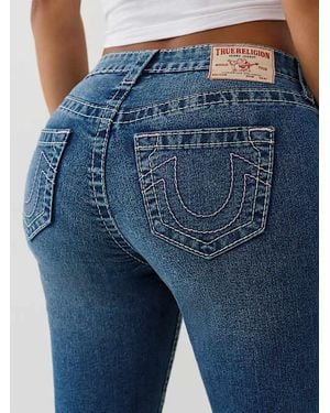 True Religion Jennie Big T Mid Rise Curvy Skinny Jean - Blue