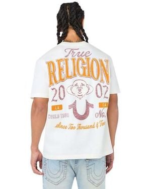 TRUE RELIGION Multi Logo Horseshoe Buddha T-shirt - White