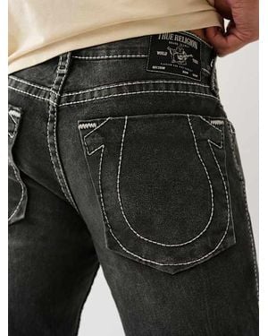 TRUE RELIGION Ricky Big T Heritage Horseshoe Short - Black