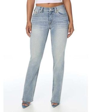 TRUE RELIGION Billie Mid Rise Straight Jean - Blue