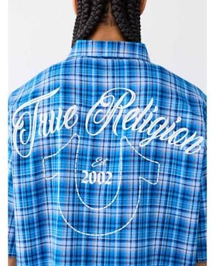 TRUE RELIGION Plaid Shirt - Blue