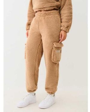 TRUE RELIGION Sherpa Boyfriend Jogger Pants - Natural