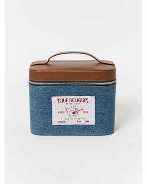 TRUE RELIGION Buddha Logo Makeup Bag - Blue