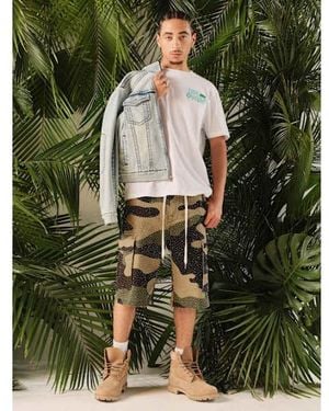 TRUE RELIGION Baggy Crystal Cargo Short - Green