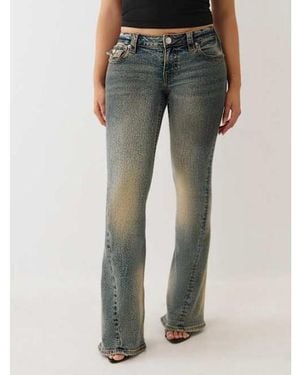 TRUE RELIGION Joey Low Rise Flare Jean - Gray