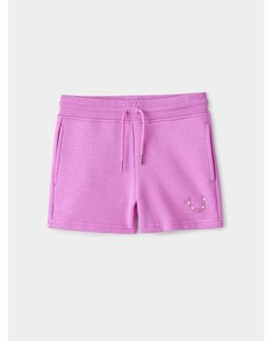 TRUE RELIGION Girls Butterfly Horseshoe Short - Pink