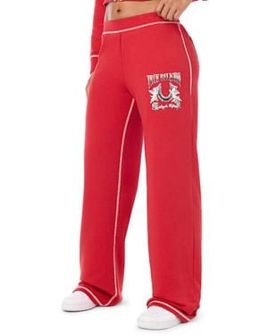 TRUE RELIGION Crystal Low Rise Baggy Sweatpant - Red
