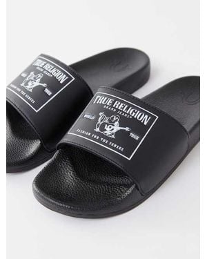 TRUE RELIGION Buddha Logo Slides - Black