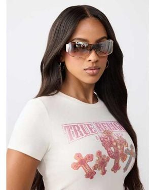 TRUE RELIGION Sleek Shield Sunglasses - Brown