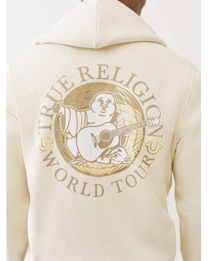TRUE RELIGION Global Buddha Zip Hoodie - Natural