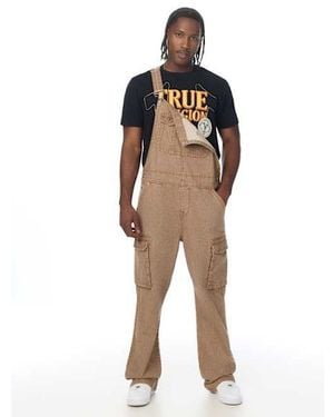 TRUE RELIGION Canvas Big T Overall - Natural