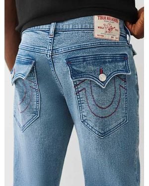 TRUE RELIGION Ricky Flap Straight Jean - Blue