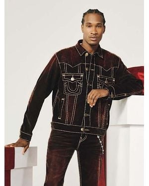 TRUE RELIGION Oversized Super T Velvet Jacket - Black