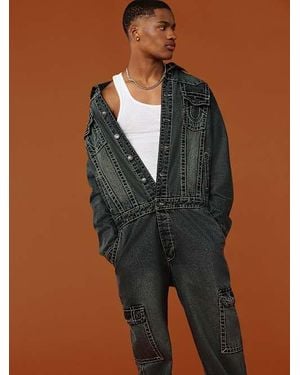 TRUE RELIGION Cargo Big T Coverall - Black