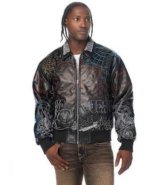TRUE RELIGION Trophy Retro Bomber Jacket - Black