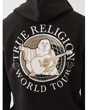 TRUE RELIGION Global Buddha Zip Hoodie - Black