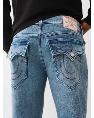 TRUE RELIGION Billy Flap Bootcut Jean 34" - Blue