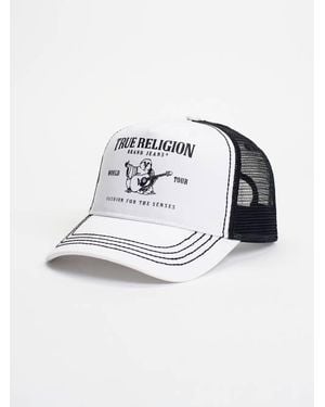 True Religion Buddha Trucker Hat - Metallic