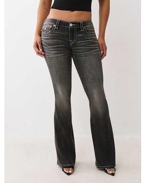TRUE RELIGION Joey Low Rise Flare Jean - Gray