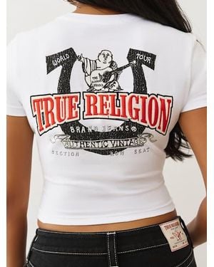 TRUE RELIGION Screen Printed Logo Baby T-shirt - Gray