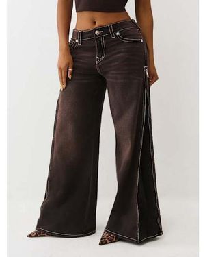 TRUE RELIGION Bobby Zipper Big T Baggy Jean - Black