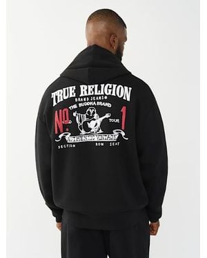TRUE RELIGION World Tour Zip Hoodie - Black
