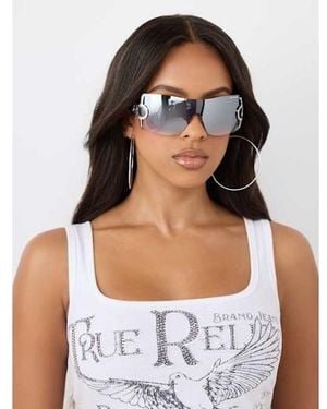 TRUE RELIGION Crystal Shield Sunglasses - Blue