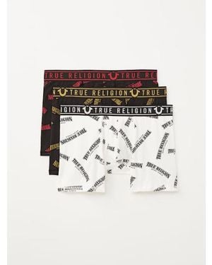 TRUE RELIGION 3-pack Logo Boxer Briefs - White